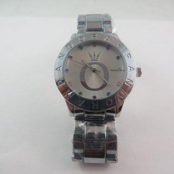 New Pandora Silver Stainless Steel Women’s Watch with Crystal Hour Markers - Picture 1 of 6